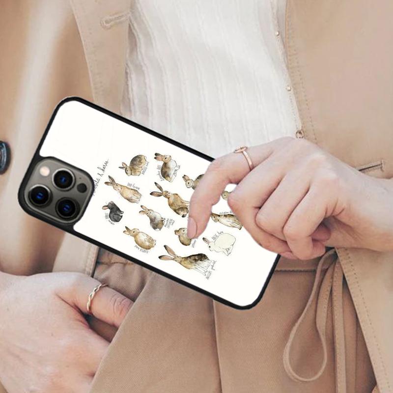 Чехол на телефон с магнитами 'Кролики Зайчики' для APPLE iPhone 17 Air 16 14 13 12 Pro Max 15 Plus Беспроводная зарядка С чехлом MagSafe