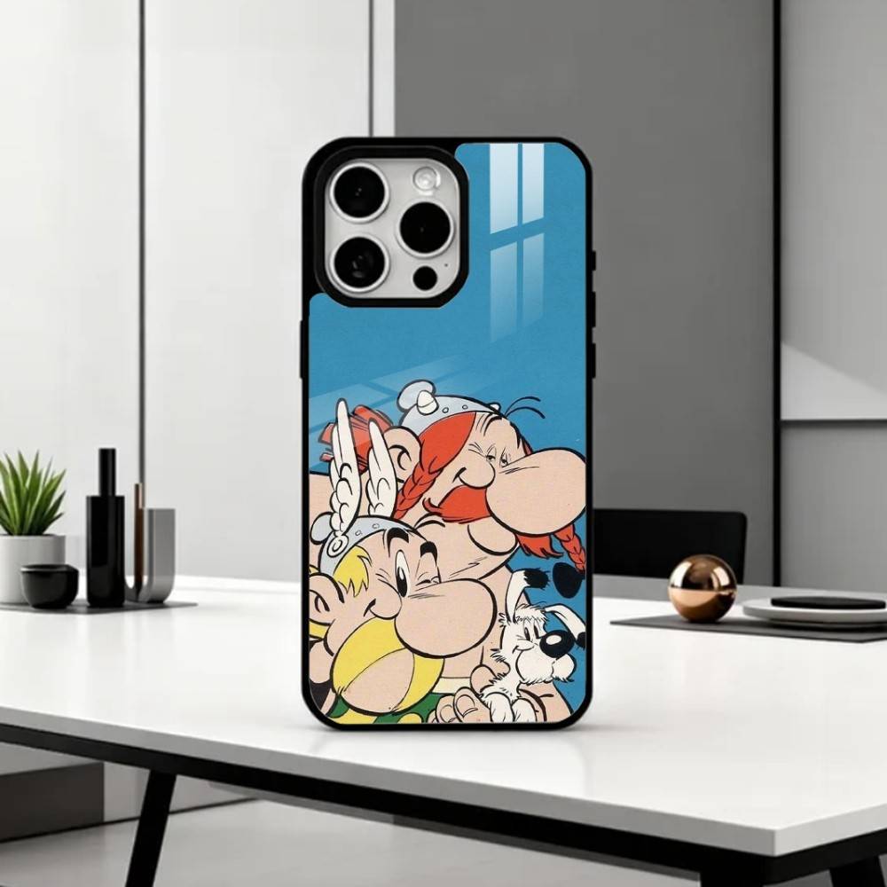 A-Астерикс C-Мультфильм O-Обеликс Чехол для телефона для iPhone17,16,15,14,13,12,11 Plus,Pro Max Магнитный для Magsafe Беспроводная зарядка