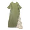 Beauty Products OZOC Short Sleeve Long Dress 38 Khaki Women Used