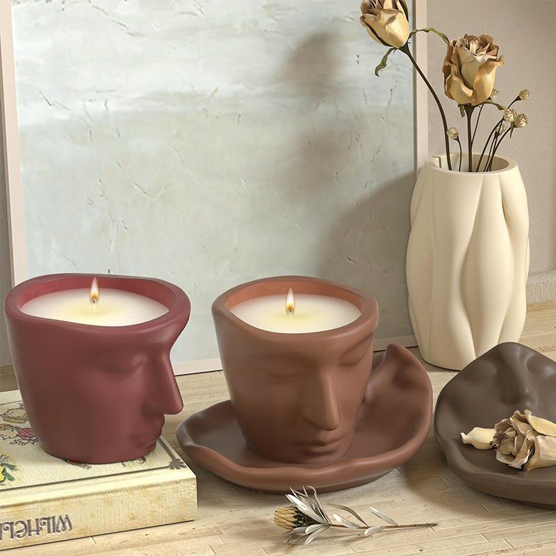 Абстрактная форма для хранения лица, форма для цветочного горшка, форма для человеческого лица, сделай сам, эпоксидная смола, цемент, гипс, контейнер для свечей, чашка, силиконовая форма, садоводство, декоративные поделки