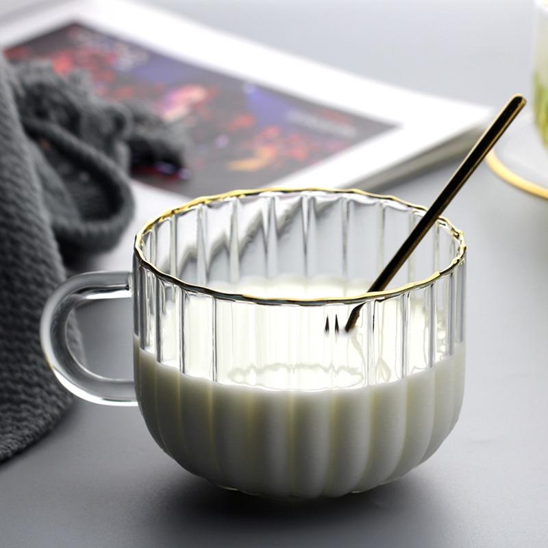 Household Handle High Temperature Resistant Large Capacity Glass Phnom Penh Pumpkin Milk Coffee Breakfast Cup