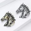 Alloy Horse Head Brooch Women Men Metal Horse Lapel Pin Animal Sweater Dress Suit Clothing Accessories Jewelry Gift