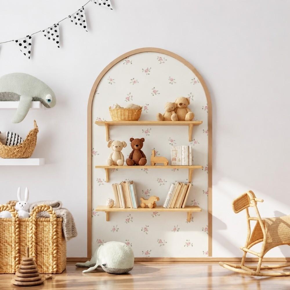 DIY Wooden Frame Wall Ornament Wood Wall Decorative Decals Arch Door Wall Decoration Kids Room