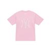 New MLB MONOGRAM Collection New York Yankees FW25 T Shirt Unisex Pink 3ATSM0454-50PKM