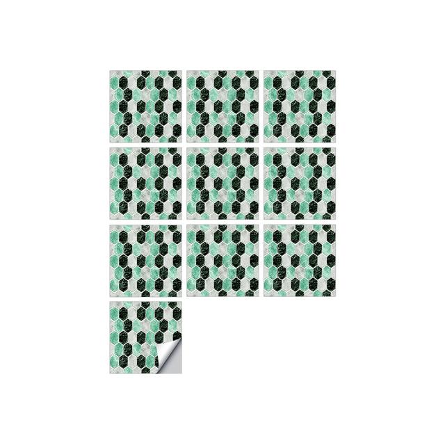 10 шт., имитация 3D самоклеющихся виниловых обоев, декоративные наклейки, водостойкая мозаичная плитка для ванной комнаты, наклейка на стену