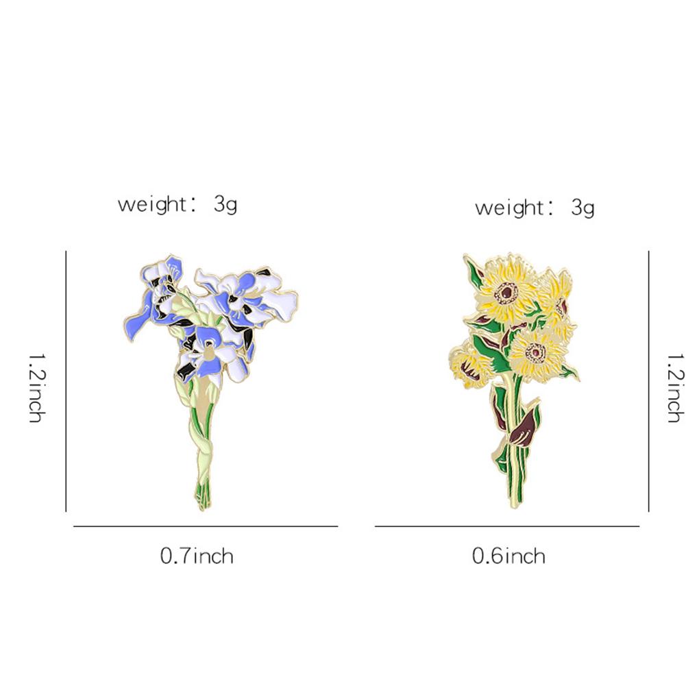Брошь Подсолнух Суккулент Растение Цветок Эмаль Значки на лацкан Значок Женские Аксессуары для Одежды Рукоделия Подарок