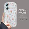 Cute Cartoon Pattern Cream Texture Casing Wavy Edge Soft Silicone Cover Phone Case for OPPO Reno Realme