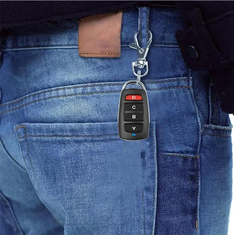 433 МГц Красный D Четыре кнопки РЧ Беспроводной передатчик Обучаемый код Пульт дистанционного управления 433 МГц Пульт дистанционного управления Копирование кода Дубликатор ворот гаража