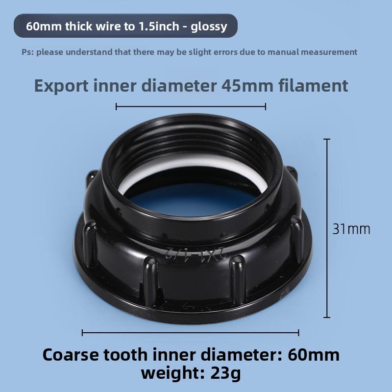 Адаптер для бака IBC S60 x 1/2" 3/4' 1" 1,5 2" 63/75/80/100 мм резьбовое соединение Ton Barrel Connect 1000 литровое соединение для бака IBC