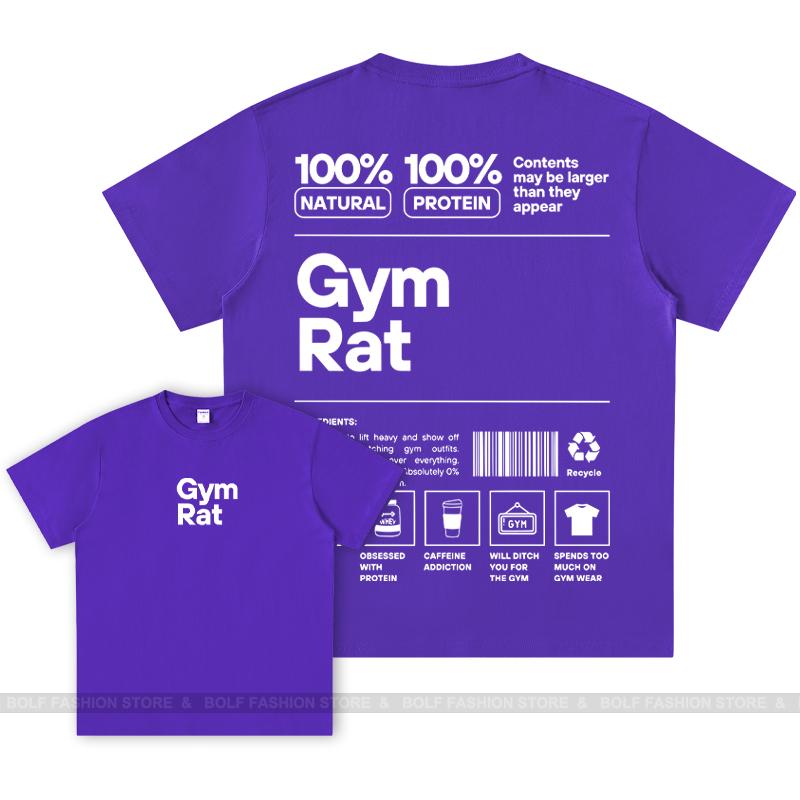 Футболка с графикой GYM, 100% хлопок, оверсайз, с большим рисунком, двусторонняя, классическая, с коротким рукавом, для мужчин и женщин, спортивная одежда, топы, футболки