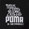 Puma X Mr Doodle Logo Print Drawstring Hoodie Men Hoodie Black 598639-01
