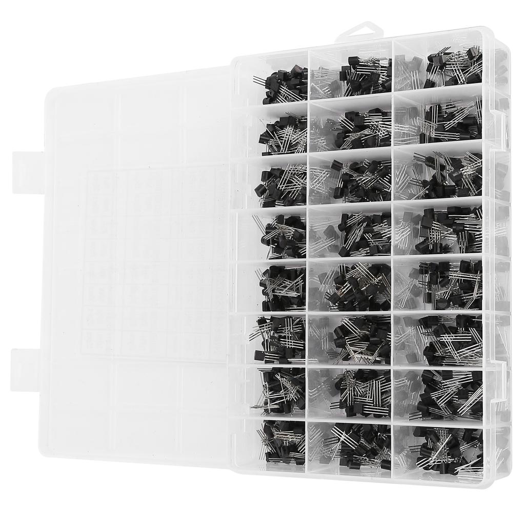 840 шт. транзисторов InLine TO92 NPN малой мощности транзисторы комплект коробка 2N2222ABC558