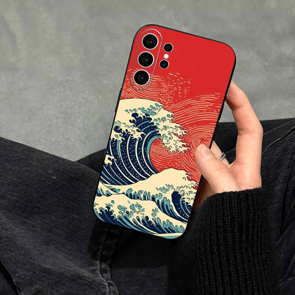 G-Большая волна у Канагавы Чехол для телефона для Samsung S25, S24, S21, S22, S23, S30, Ultra, S20, Plus, Fe, Note, 10, 9, 5G Черный чехол