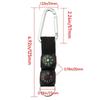 1pc Survival Multifunction Outdoor Hiking Compass Thermometer Carabiner W Keychain Mini Carabiner Hanger DIY Key Ring
