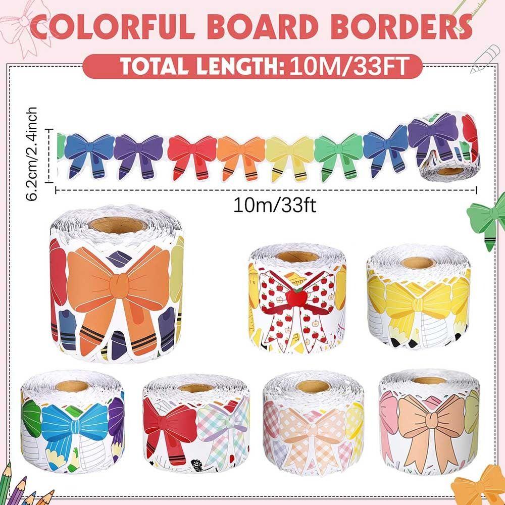 Self-Adhesive Bulletin Board Trim Blackboard Decorative Stickers for Classroom Decorations
