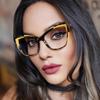 European and American Style Glasses Frames, Contrasting Color Glasses Frames, Anti-blue Light Glasses, Cat-eye Flat Glasses for Women