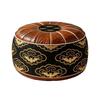 Fillable Design Ottoman Pouf Boho Pattern Round Pouf Cover Portable Footstool Cover  Home Use