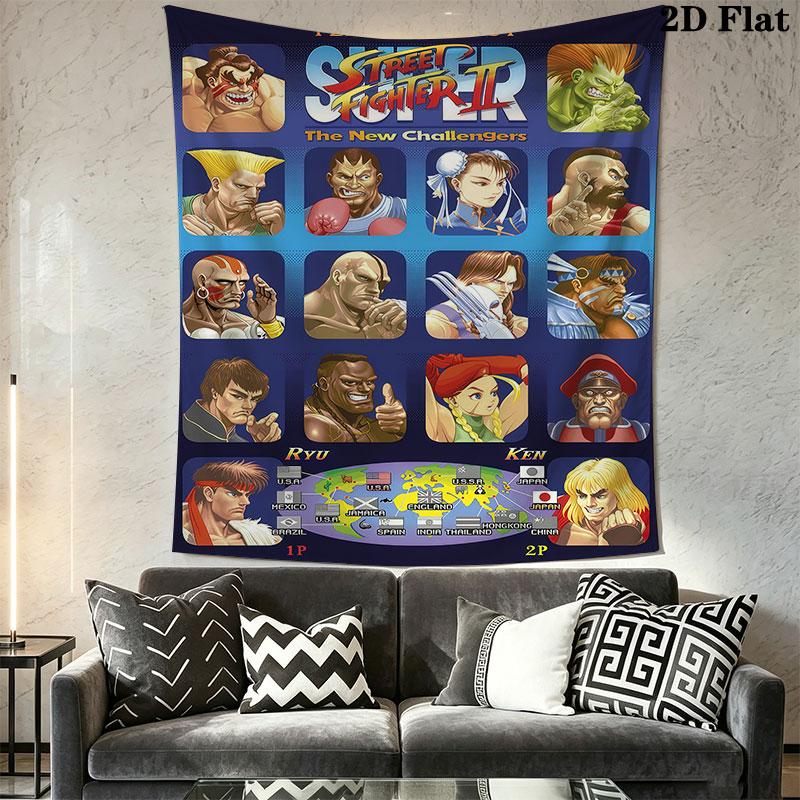 SF4 Wall Hanging Printed Fabric Blanket Decorative Tapestries for Bedroom Living Room Home Decor