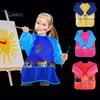Kids Waterproof Art Apron with Long Sleeves Mess Free User Friendly Versatile Painting Smock for Children