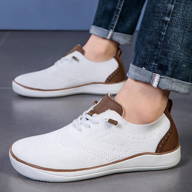 2025 New Barefoot Shoes Men's Extra Large Size 48 Mesh Breathable Non-slip Wear-resistant Wide-head Shoes Wide-last Sneakers