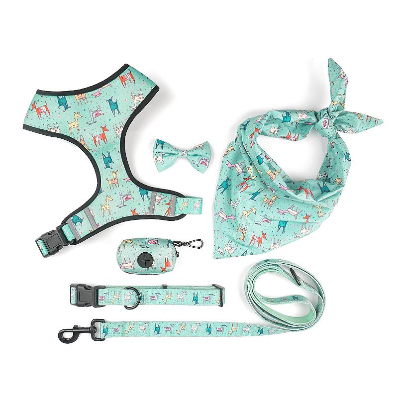 Hot Sale China Supplier Top Sellers Pet Vest Personalized Harness Set, Adjustable Custom Bow Dog Harness Set