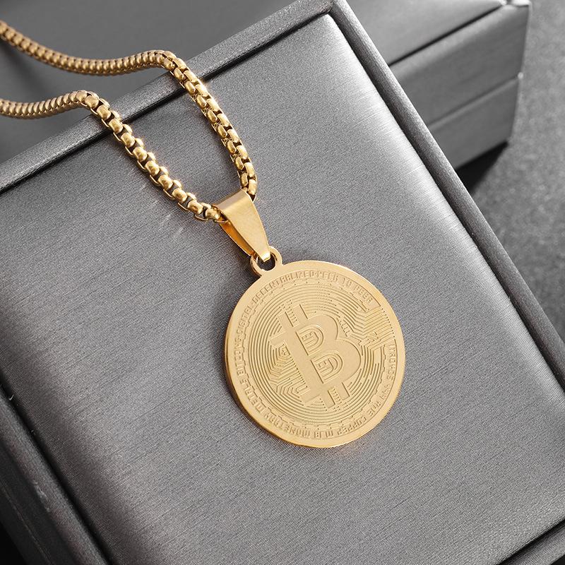 Брелок для ключей Bitcoin Собака Виртуальная Памятная Монета Кулон Ювелирный Кулон Ожерелье