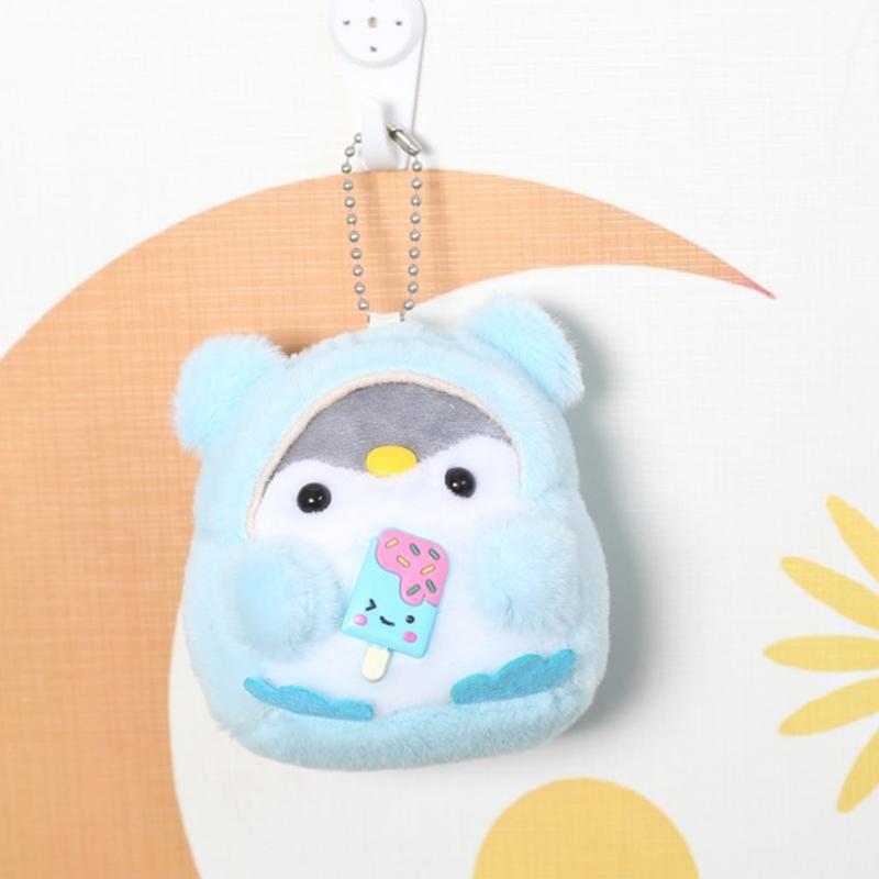 Милая кукла-пингвин брелок для ключей для девочек, мультяшная машина, плюшевый брелок для ключей, кавайная леди, сумка, аксессуары