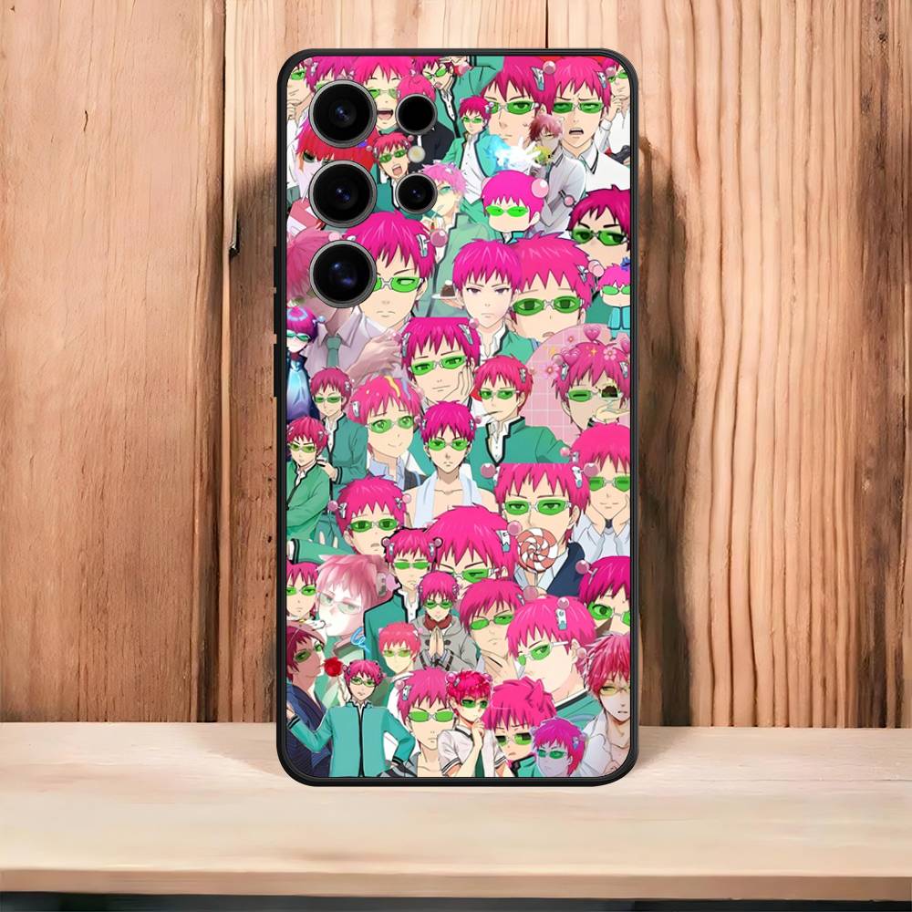 Чехол-книга «Катастрофическая жизнь Сайки К» для Samsung Galaxy Case S25 S23 S22 S21 S30 S20 S10 Ultra Plus FE Мягкий чехол из ТПУ