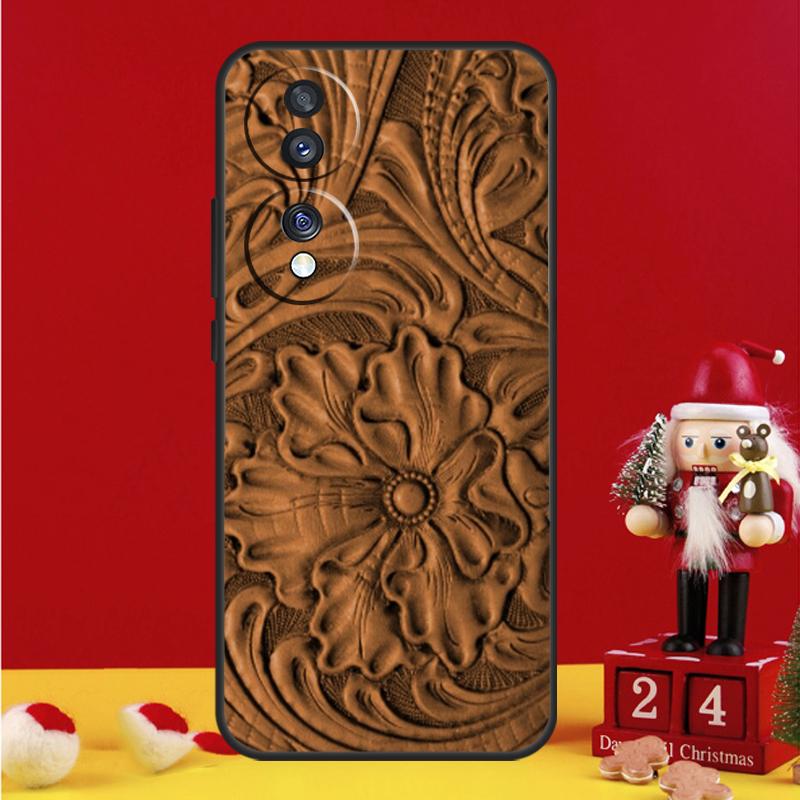 Коричневый Western Case с ручной тиснёной отделкой для Honor Magic 7 6 8 Pro Honor Win X9a X9b X9c X9d X8c X8b 50 70 90 200 400 Lite Чехол