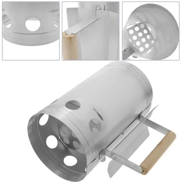 Cheminée d'allumage - Rapidfire - Pour barbecue à charbon - Métal - Facilite l'allumage