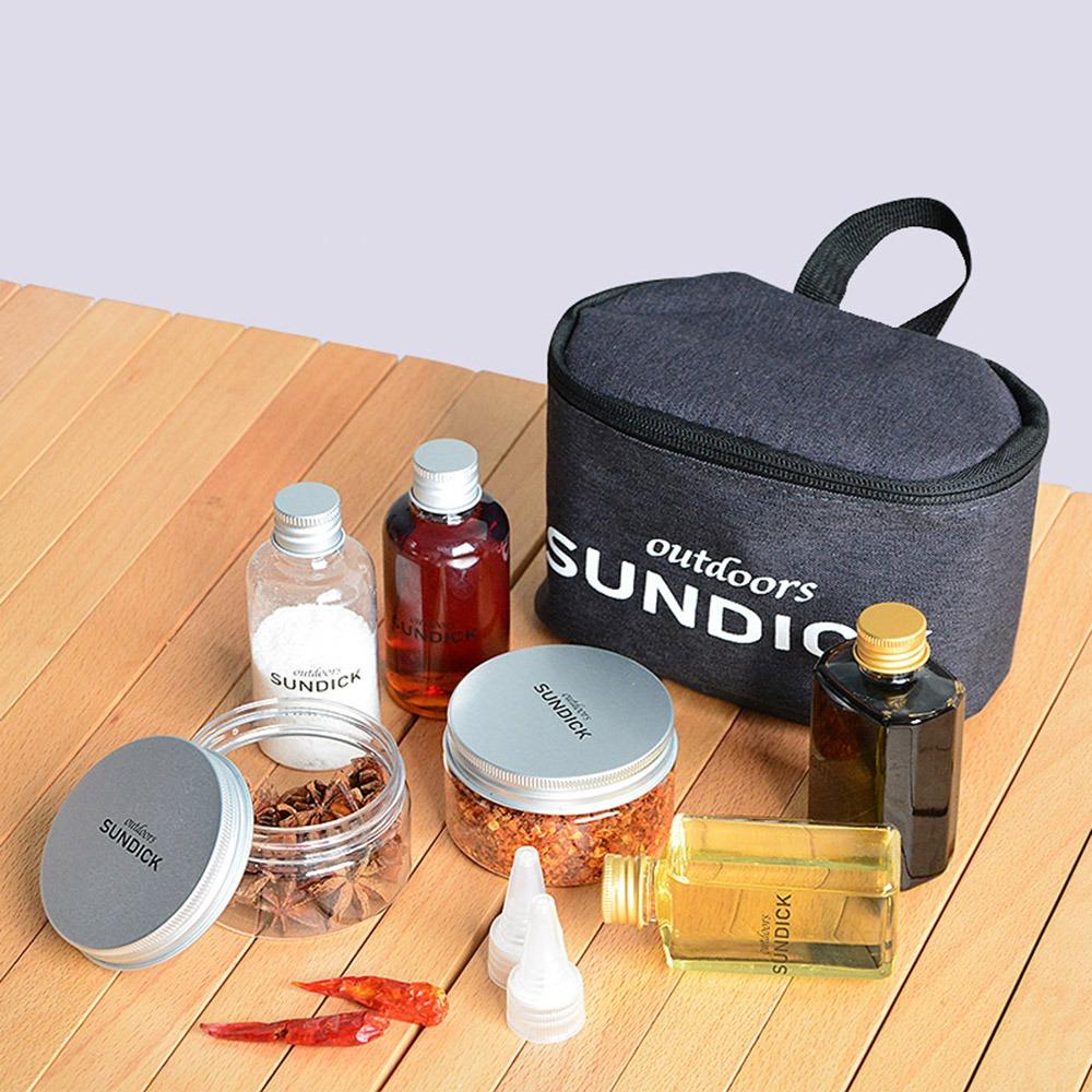 7 Pcs/Set Portable Salt Bottle Moisture Proof BBQ Sauce Container Durable Spice Cruets Set BBQ