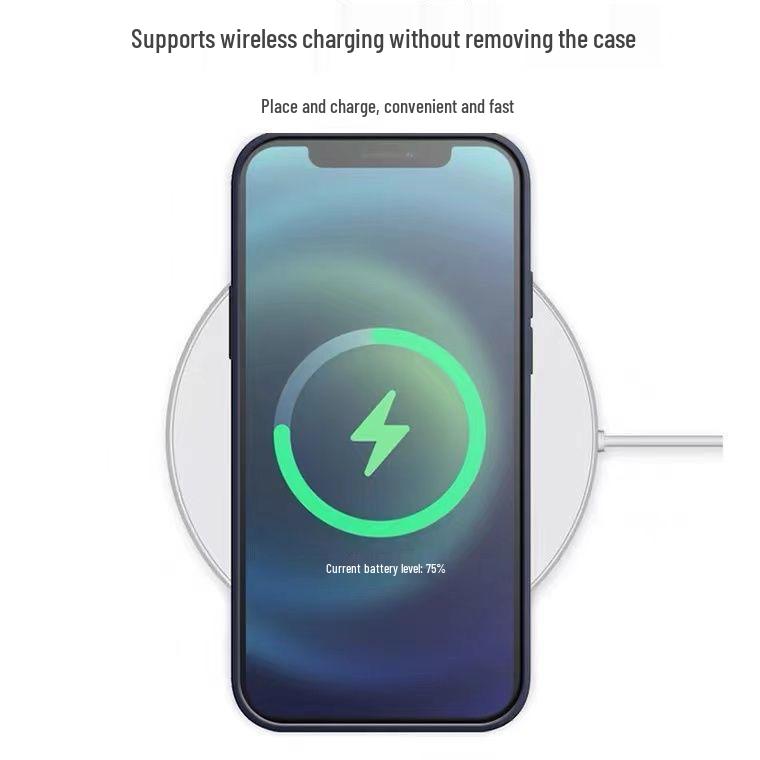 Жидкий силиконовый чехол для iPhone 12 Mini с анимацией MagSafe