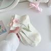 Lolita Socks for Women's Spring and Summer, Low-top Tulip White Short Socks, Sweet Student Cotton Socks