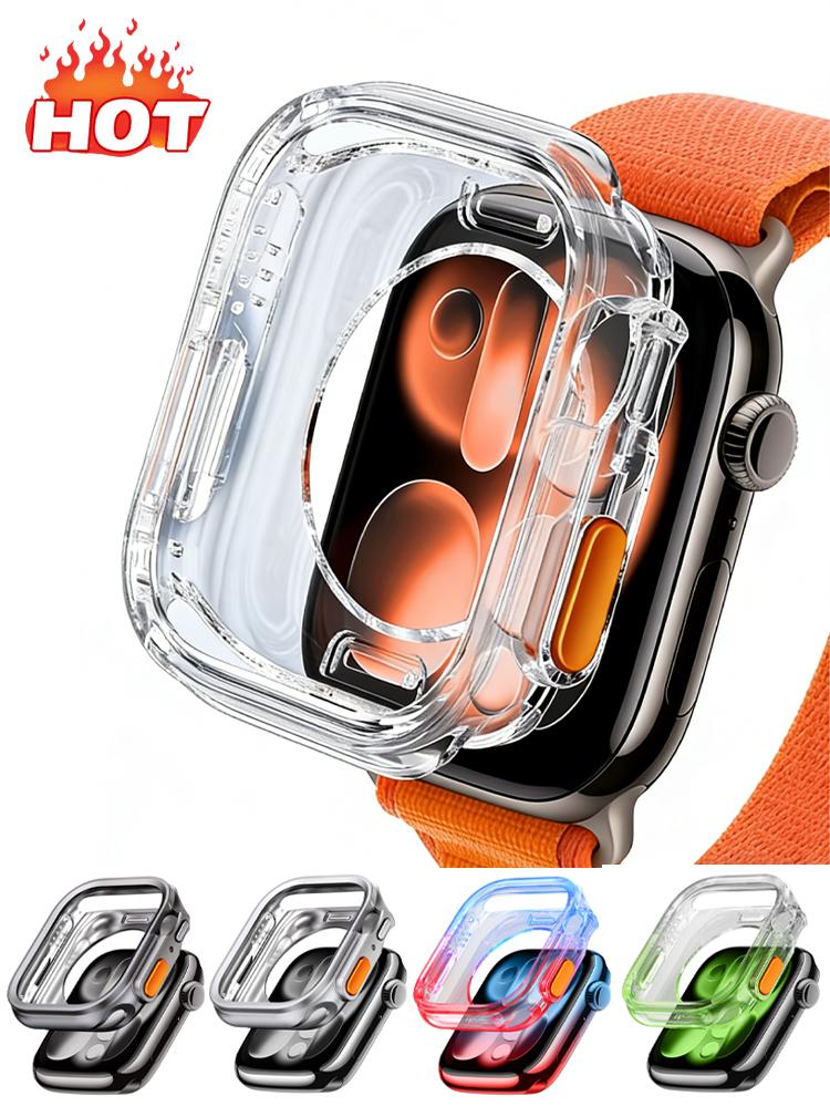 Защитная крышка для корпуса Apple Watch 11 10 46 мм 42 мм Покрытый ТПУ Бампер Оболочка Аксессуары Защитные чехлы для iWatch Серии 10 11