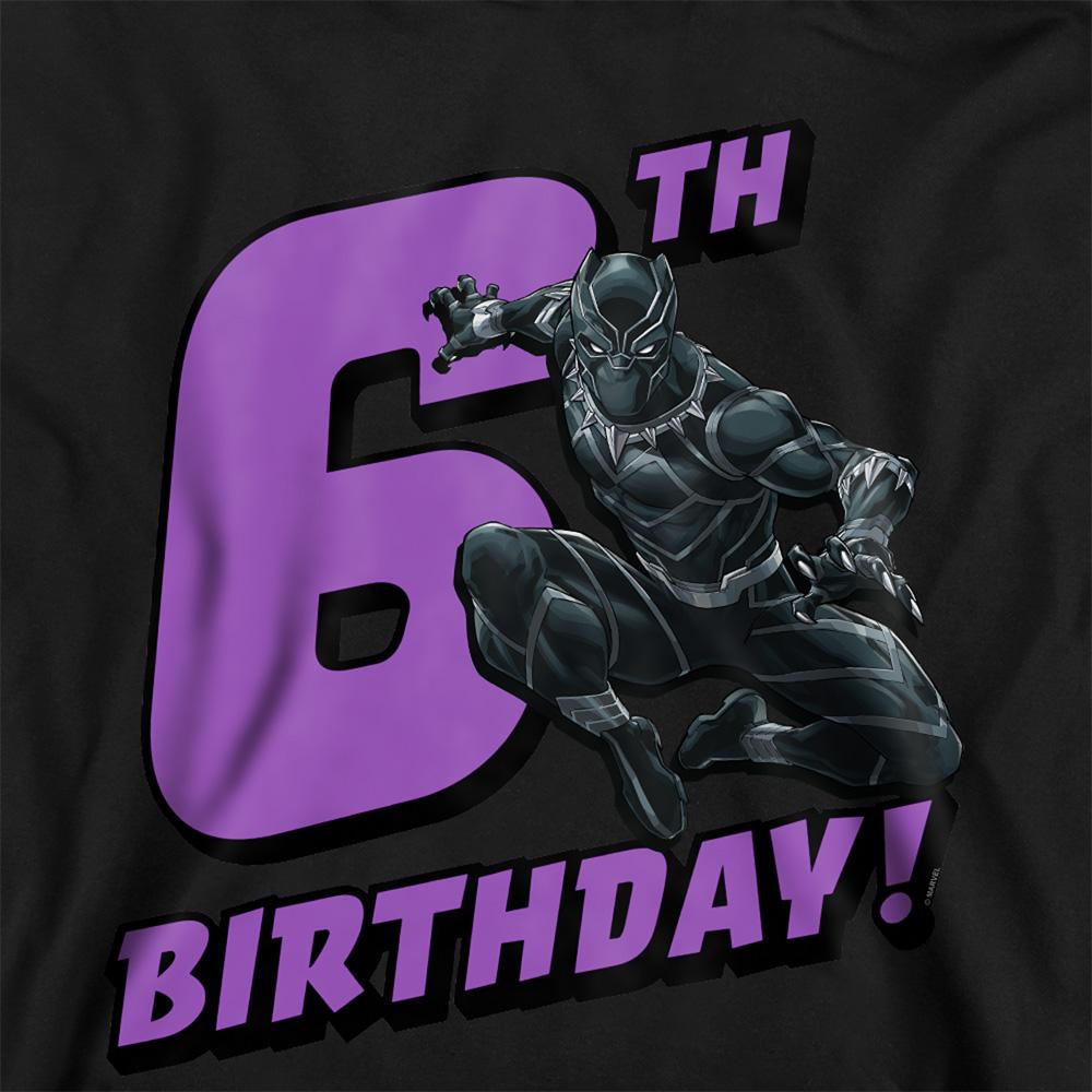 Black Panther Childrens/Kids 6th Birthday Hoodie