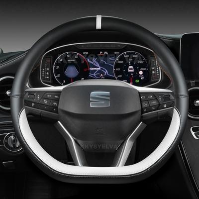 Автомобильный чехол на руль D-образной формы для Seat Ateca FR 2017 Leon ST Arona FR 2017 Ibiza FR 2018 Автоаксессуары