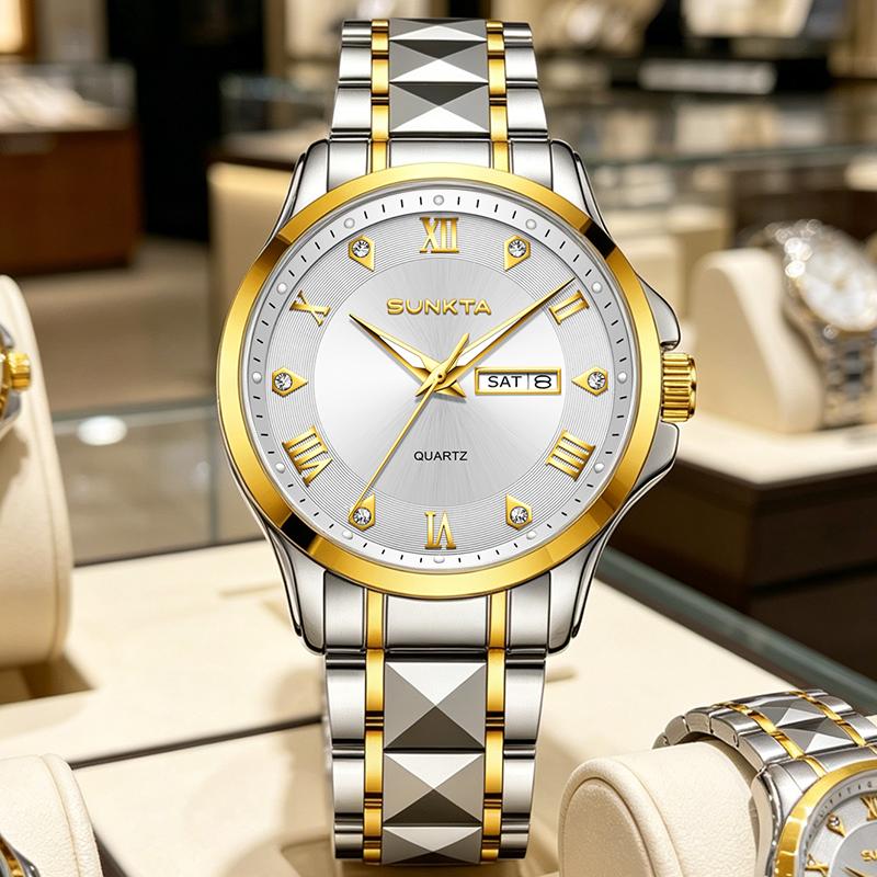 SUNKTA New Fashion Womens Watch LIGE Elegant Luxury Quartz Wristwatch Waterproof Luminous Steel Watches Ladies Gift Reloj Mujer