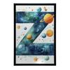 Poster With Letter Z In Galaxy Poster With Letter Z In Galaxy, 30X40 Cm, Gold Aluminum Frame, 230 Gsm Matte Paper