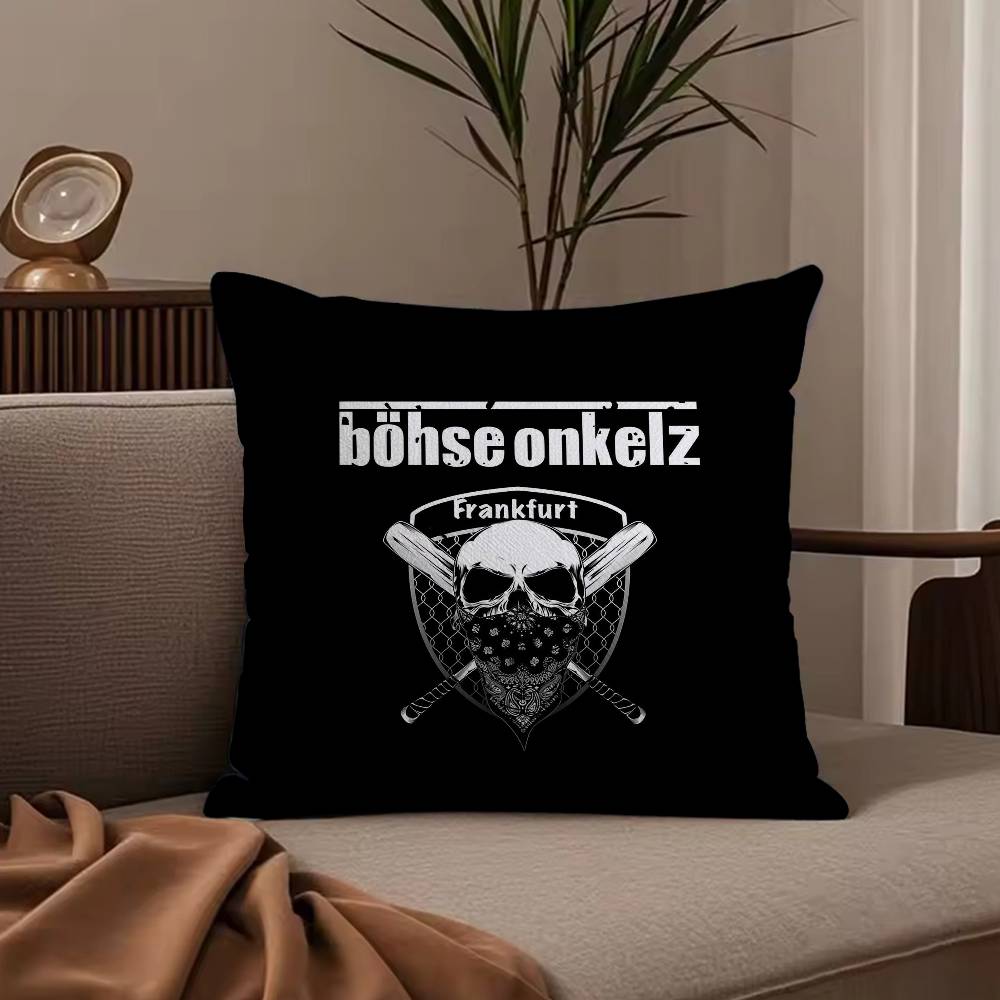 Rock B-Bohse o-Onkelz Наволочка Противопылевой клещ Наволочка Невидимая молния шелковистый короткий плюш Чехол на подушку для дивана