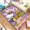 Милый ковер с принтом мультфильма Hello Kitty, нескользящий и устойчивый к пятнам, идеально подходит для декора спальни и гостиной.