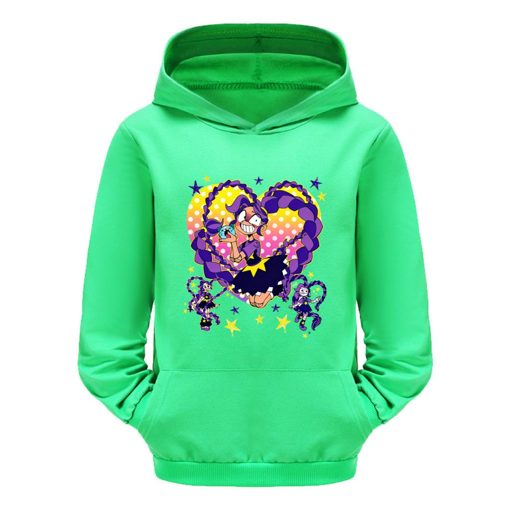 5598 Детский модный худи для девочек Лили с принтом Lovebraids, с длинными рукавами, топ