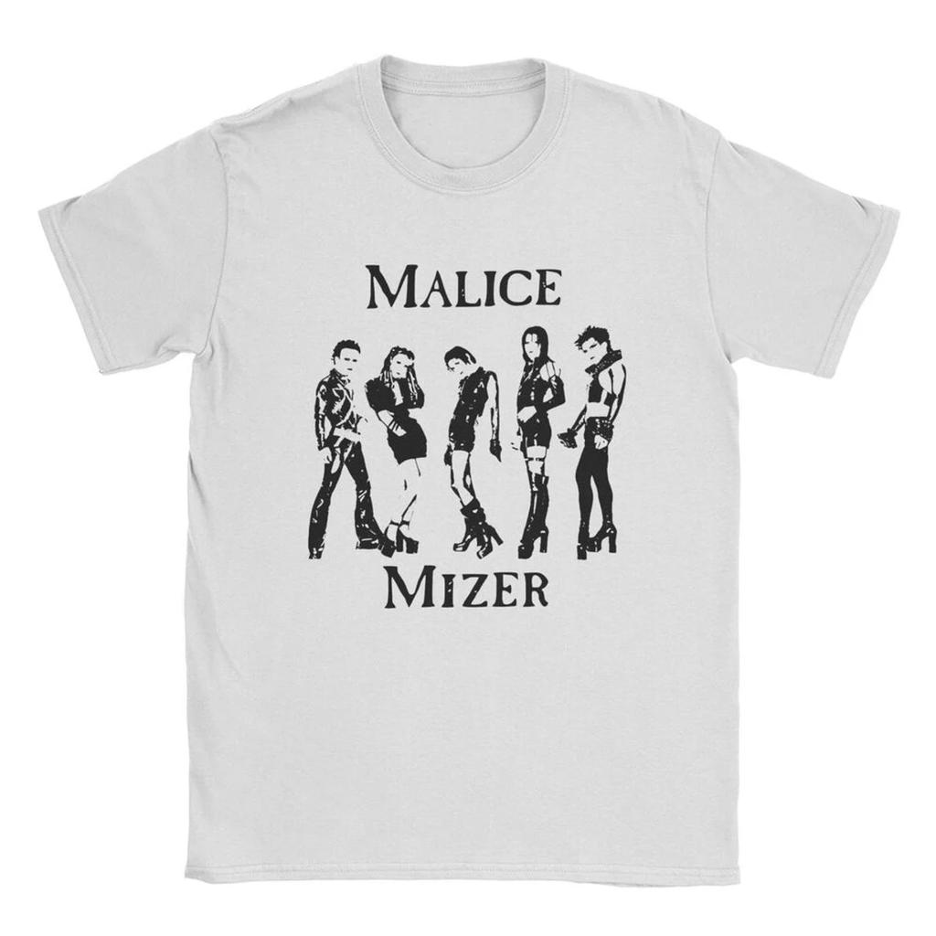 ZX TEE Футболки певца группы Malice Mizer Винтажные футболки Круглый вырез Футболки рок-музыканта Короткий рукав Мерч