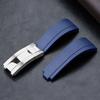 Rubber Watch Strap for Rolex Yacht Daytona Submarine Black Green Water Ghost  Stainless Steel Folding Buckle Wristband Belt 20mm