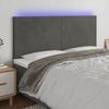 VidaXL LED Headboard Bedroom Furniture Double Bed Accessory Head of Bed Frame Interior Dark Grey 3122205