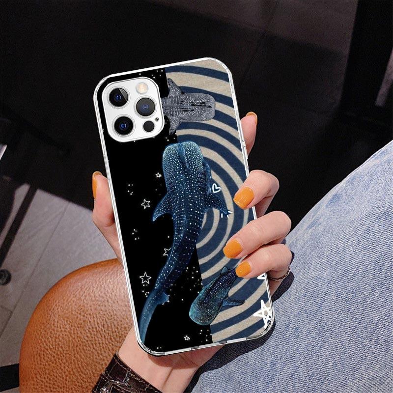 Ocean Whale Shark Phone Case For iPhone 17 Air 16 Pro Max 16E 15 + 14 Plus 11 12 13 Mini 7 8 SE Gift Print Cover Fundas