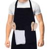 Фартук шеф-повара сплошной цвет водонепроницаемый полиэстер хлопок подвесной фартук для ресторана