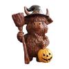 Смола Фигурка Хайлендской коровы Хэллоуин Рождество Хайлендский скот Статуя кошки Скульптура животного Праздничное украшение для вечеринки Орнамент