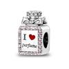 Charms Beads 925 Silver Pink Perfume Bottle Letter Luminous Firefly Tarot Card Beads Fit DIY Bracelets Jewelry
