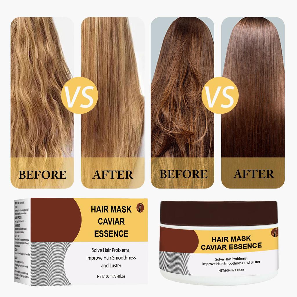 Ухаживающая маска для волос нежна, ухаживает, восстанавливает, подсушивает, восстанавливает, увлажняет и подходит для различных типов волос.