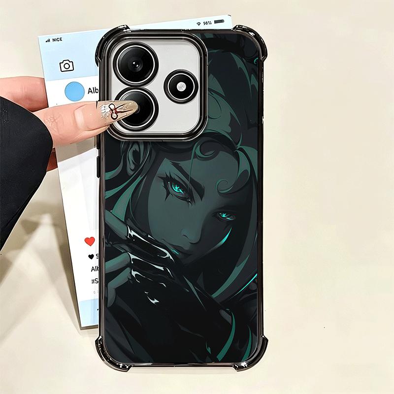 Черный Крутой Мягкий Чехол Для Телефона V-Valorant Game Для Xiaomi Poco X7 X8 Pro Max X6 X5 X3 F8 Ultra F7 M8 M7 M5S Redmi 15C 15A 15 14C 13C